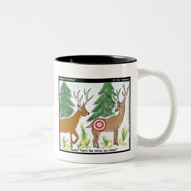 2 Couleurs Nouvelle tasse de café de tatouage (Droit)