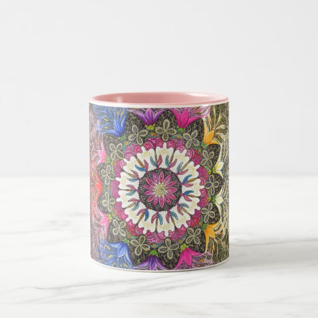 2 Couleurs Nouvelle tasse de mandala de déesse (Centre)
