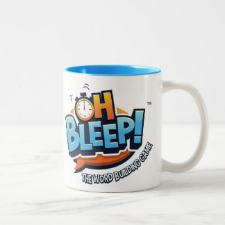 2 Couleurs Oh bip ! Bleu à deux tons de tasse de logo
