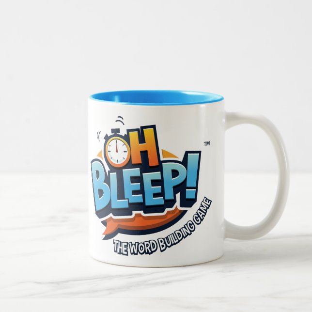 2 Couleurs Oh bip ! Bleu à deux tons de tasse de logo (Droit)