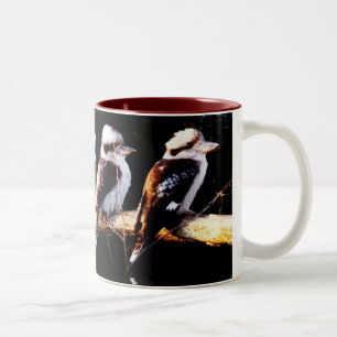 2 Couleurs Oiseau de Kookaburra recueillant la tasse