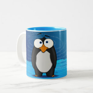 2 Couleurs Pablo le pingouin, w/quote sur la tasse