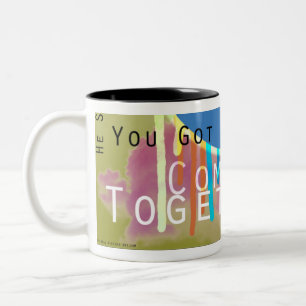 2 Couleurs Paix "ensemble venue" tasse