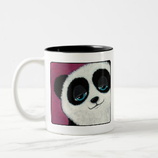 2 Couleurs Panda mignon sur la tasse rose