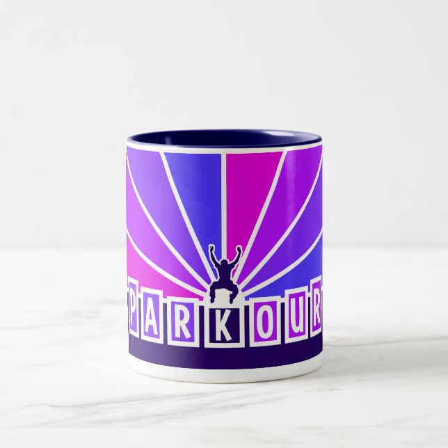 2 Couleurs PARKOUR tasse - choisir style & couleur (Centre)