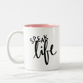 2 Couleurs Parlez la tasse de la vie par des faveurs