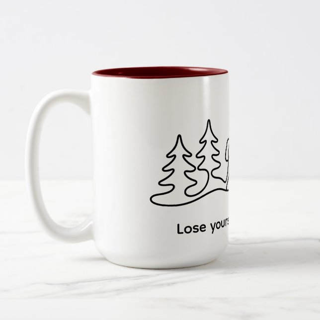 2 Couleurs Perdez-vous, trouvez la tasse de design de randonn (Gauche)