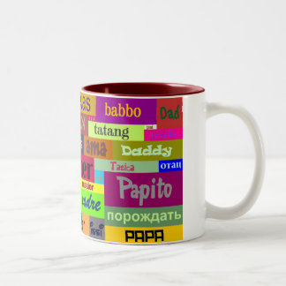 2 Couleurs Père dans toute tasse de langue
