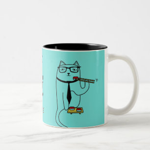 2 Couleurs Personnalisez la tasse de sushi de chat avec votre