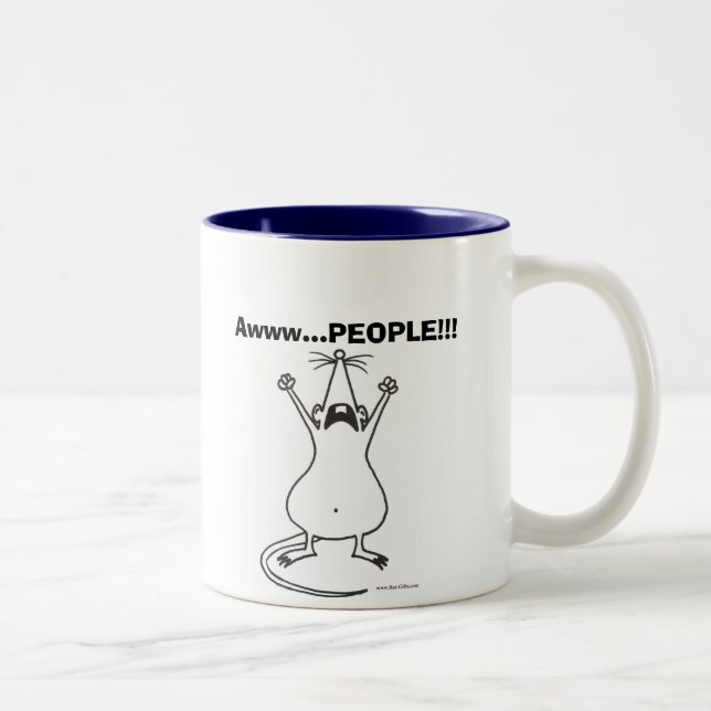 2 Couleurs PERSONNES d'Awww… ! ! ! Tasse de rat (Droit)