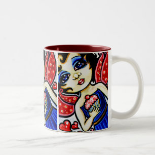 2 Couleurs Petit gâteau YUM ! Tasse mignonne de fée