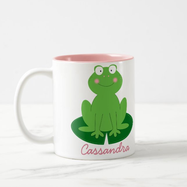 2 Couleurs Petit tasse personnalisée par Froggy mignon (Gauche)