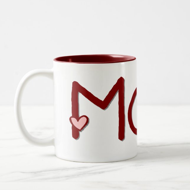 2 Couleurs Petite tasse de maman de coeurs (Gauche)