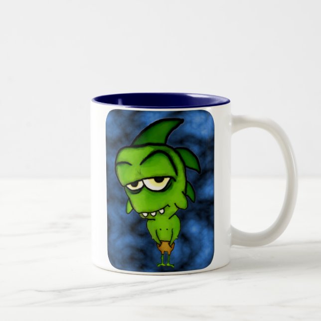 2 Couleurs Petite tasse verte de monstre (Droit)