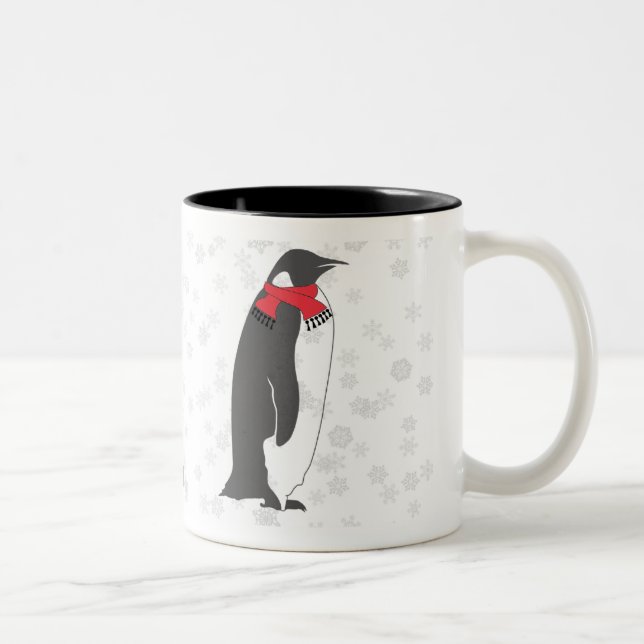 2 Couleurs PINGOUINS DANS la tasse de NEIGE (Droit)
