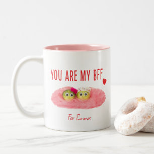 2 Couleurs Pink meilleur ami bff bestie anniversaire tasse de