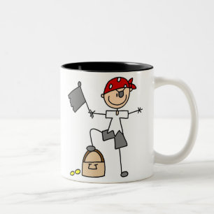 2 Couleurs Pirate avec la tasse de trésor