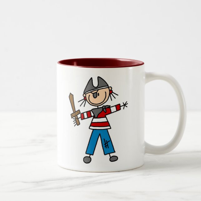 2 Couleurs Pirate avec la tasse d'épée (Droit)