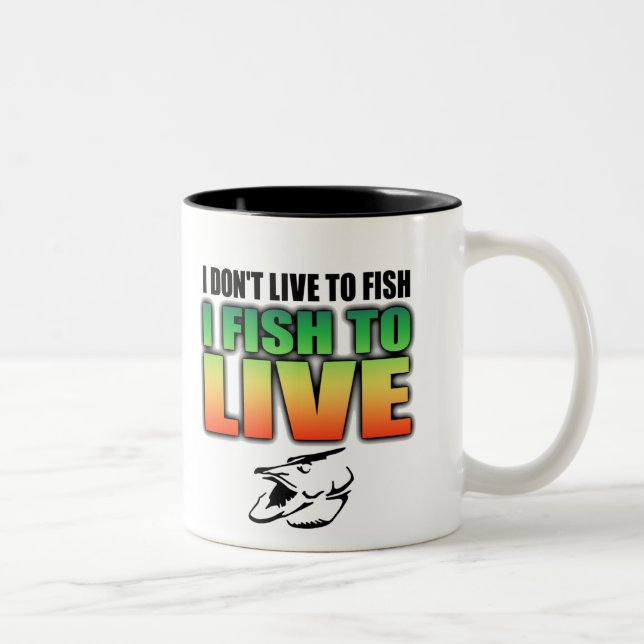 2 Couleurs Poissons à vivre tasse (Droit)