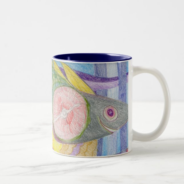 2 Couleurs Poissons - tasse (Droit)
