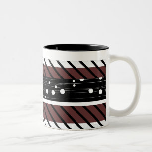 2 Couleurs Polka Dot, rayé, tasse à café motif rétro
