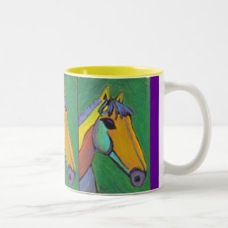 2 Couleurs Poney peint - tasse de concepteur