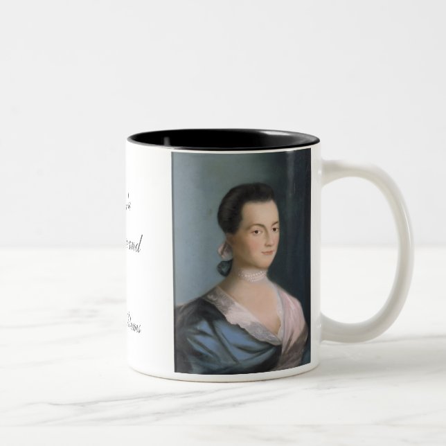 2 Couleurs Portrait d'Abigaïl Adams et tasse de citation (Droit)