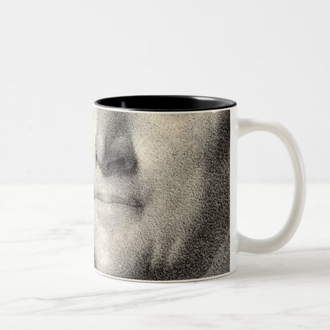 2 Couleurs Portrait de Thomas Jefferson tasse (Droit)
