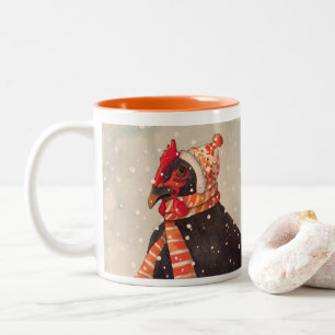 2 Couleurs Poulet confortable avec la tasse de vacances de