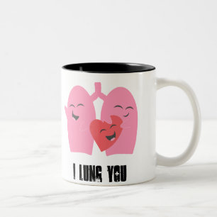 2 Couleurs Poumon respiratoire de la thérapie I vous ! tasse