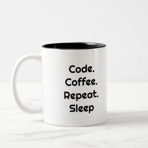 2 Couleurs Pour les ingénieurs – Code. Café. Sommeil Tasse à 
