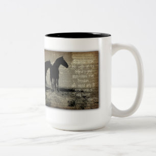 2 Couleurs Pour regarder fixement sur une tasse de cheval