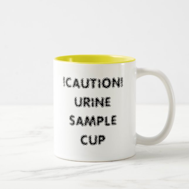 2 COULEURS ! PRÉCAUTION ! TASSE D'ÉCHANTILLON URINAIRE (Droit)