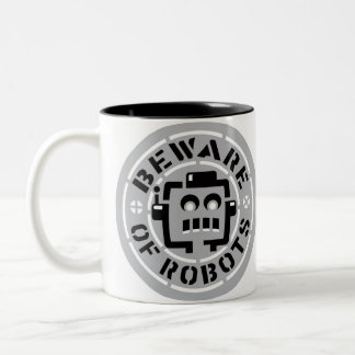2 Couleurs Prenez garde de la tasse de robots