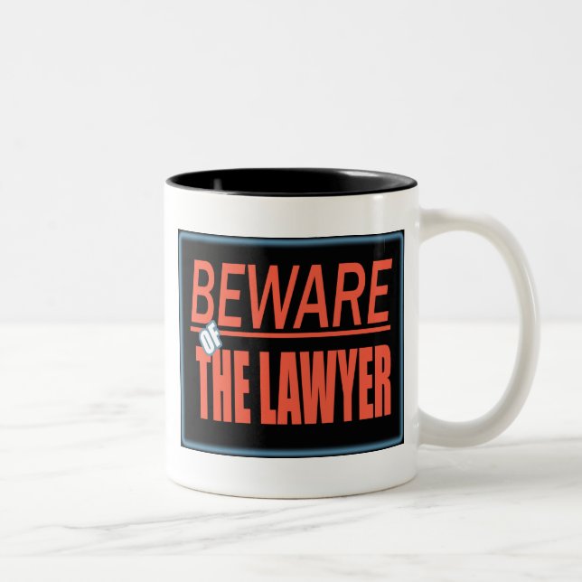 2 Couleurs Prenez garde de la tasse de signe d'avocat (Droit)