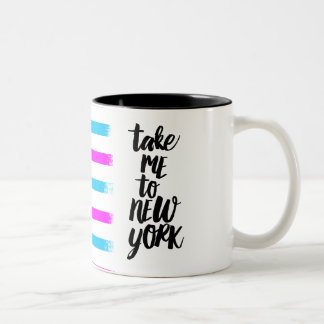 2 Couleurs Prenez-moi au noir de New York la tasse à deux