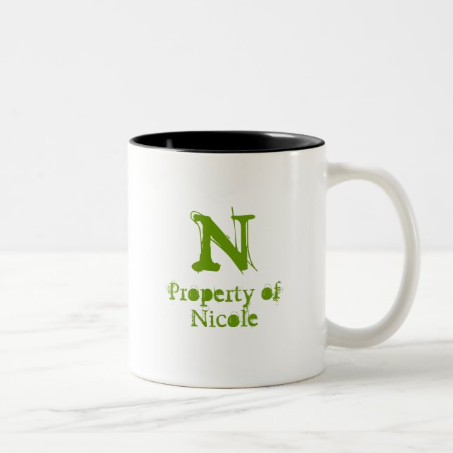 2 Couleurs Propriété de tasse de *NAME* (Droit)