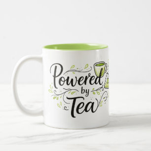 2 Couleurs Propulsé par l'illustration de sachet de thé Tasse