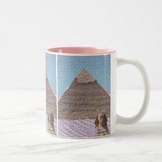 2 COULEURS PYRAMIDE DE KHUFU ET TASSE DE SPHINX