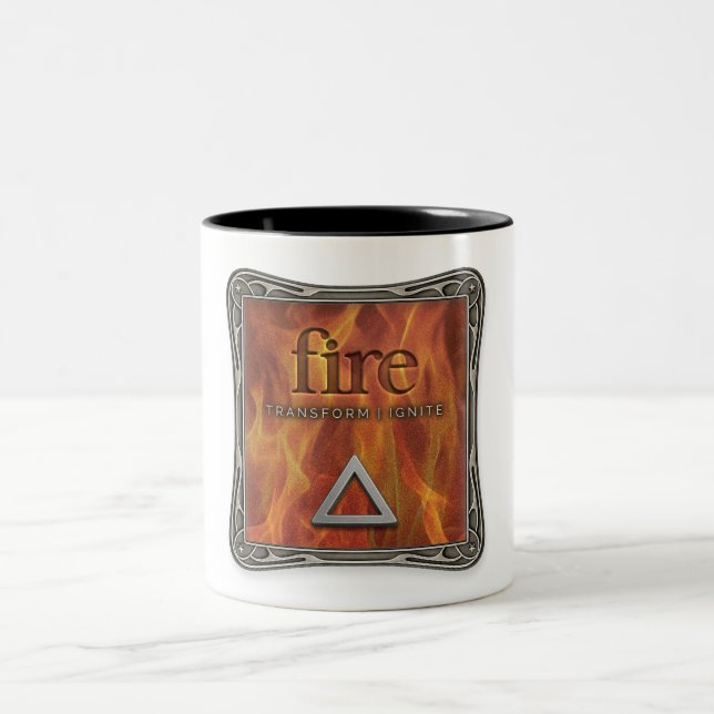 2 Couleurs Quatre Éléments - Feu - Tasse à Café (Centre)