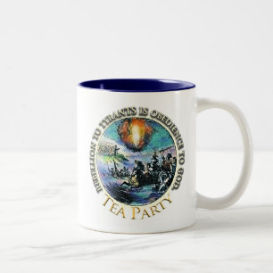 2 Couleurs Rébellion de thé dans la tasse de patriote de
