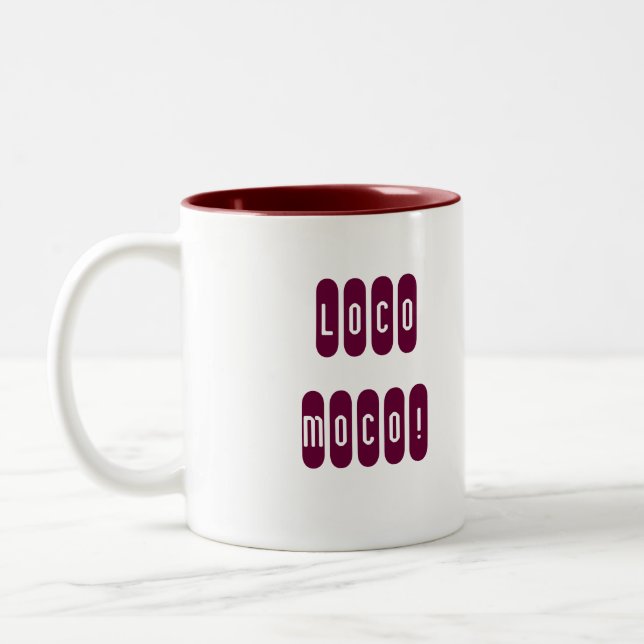 2 Couleurs Recette de Loco Moco sur une tasse (Gauche)