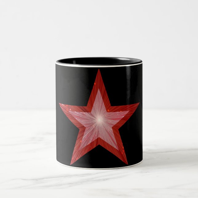 2 Couleurs Red Star tasse à deux tons noir (Centre)