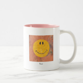 2 Couleurs renoir, tasse au visage heureux