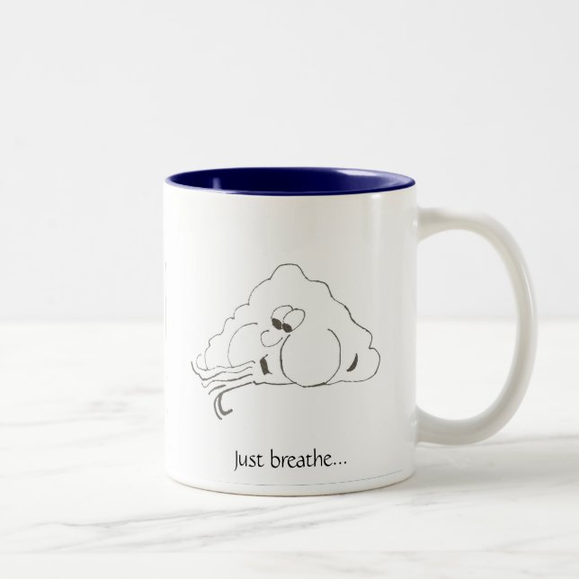 2 Couleurs "Respirez juste" la tasse de soufflement de vent (Droit)