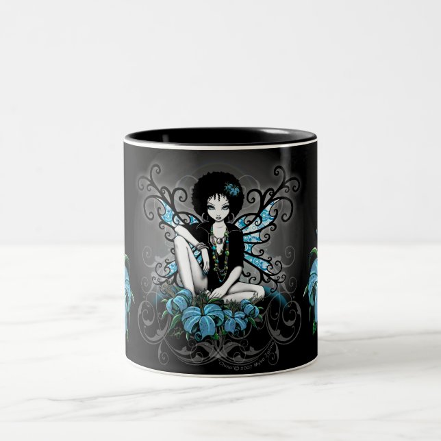 2 Couleurs Rétro Lilly tasse turquoise d'imaginaire de Fae (Centre)