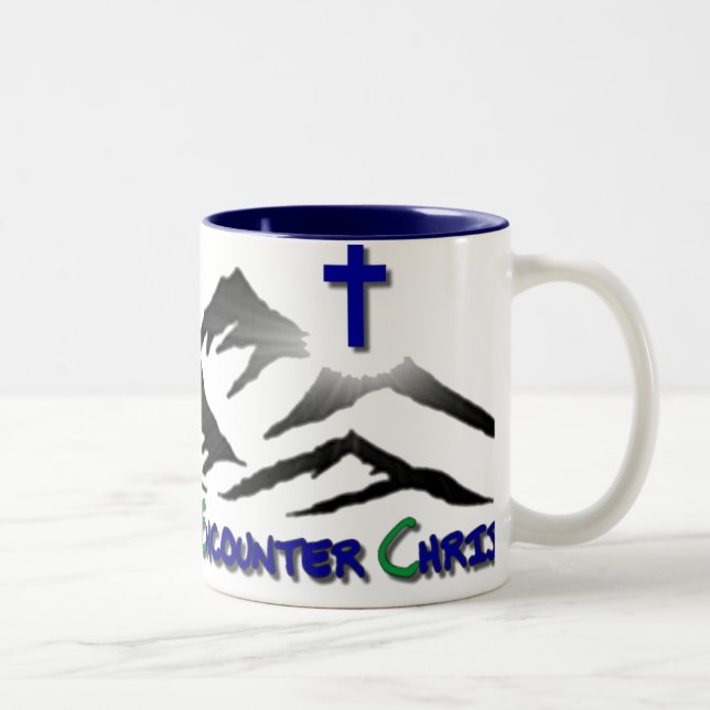 2 Couleurs Rétro tasse de café de logo (Droit)