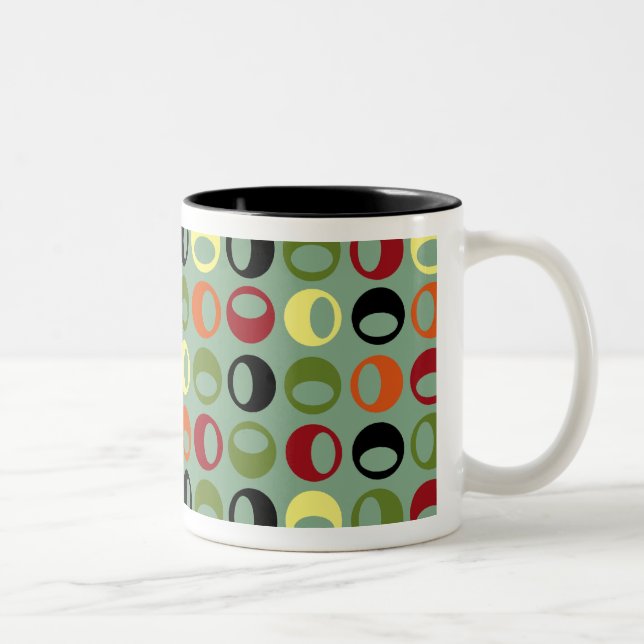 2 Couleurs Rétro tasse de café moderne fraîche de sphères (Droit)