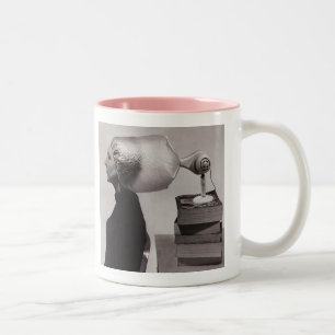 2 Couleurs Rétro tasse de coiffure de beauté des années 19
