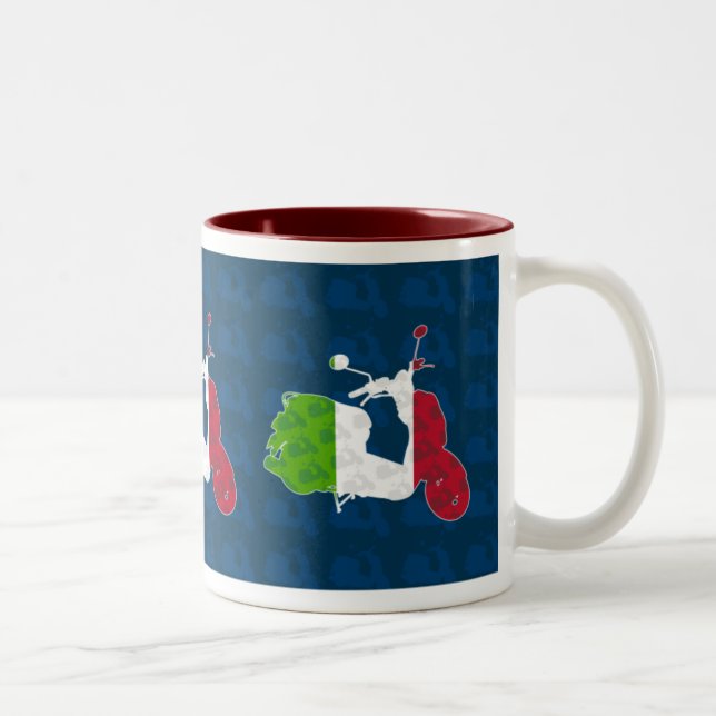 2 Couleurs Rétro tasse de mod de scooter (Droit)